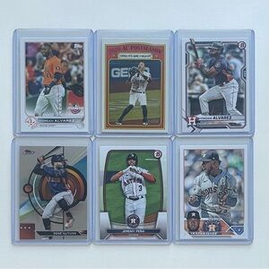 Lot of 6 Houston Astros Topps MLB Baseball Cards